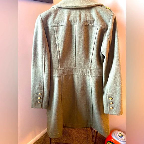 NWOT Guess Linda Olive Green long Line Wool Blend Coat - Picture 17 of 17